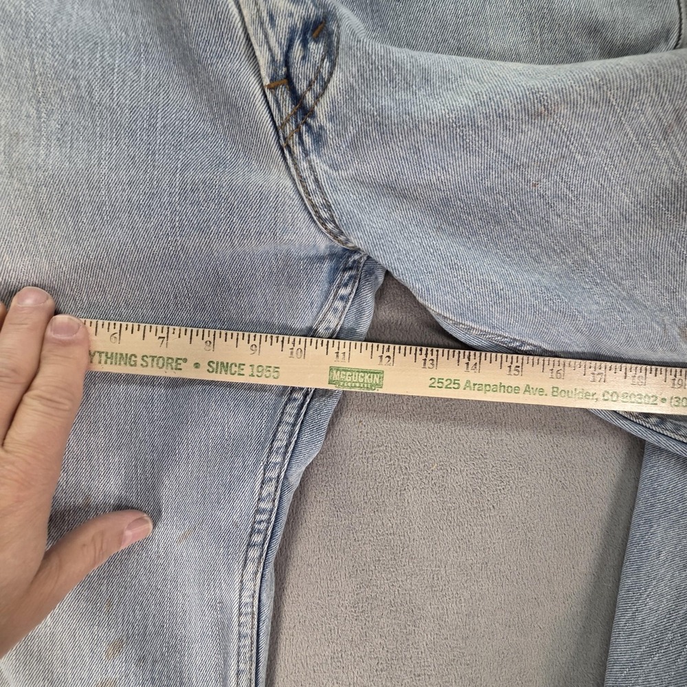 Levis 505 Jeans Mens Blue Light Wash Regular Straight Fits 30x28 - Picture 6 of 16